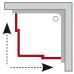 Blix - Cabina dus rectangulara 110 Saten/Transparent